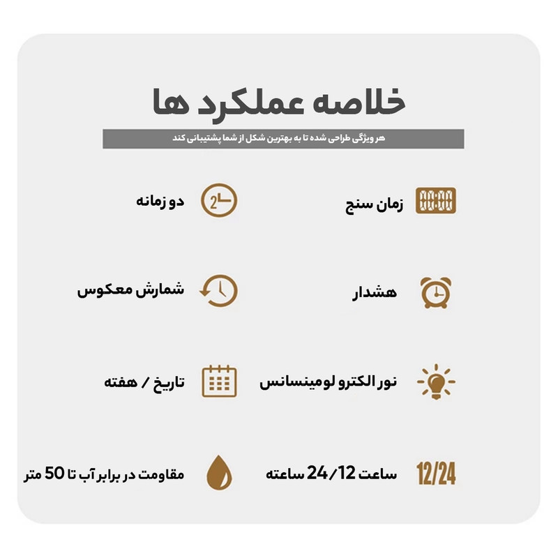 ساعت مچی دیجیتال اسکمی مدل 1999WT - تصویر 12