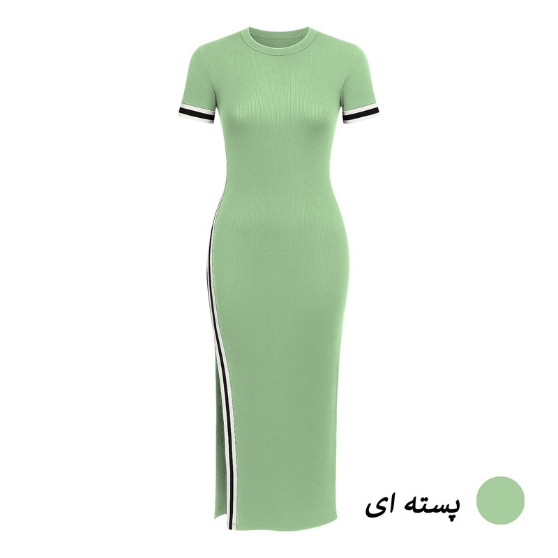 پیراهن یقه گرد زنانه ترک‌لاین مدل M5454 - تصویر 39