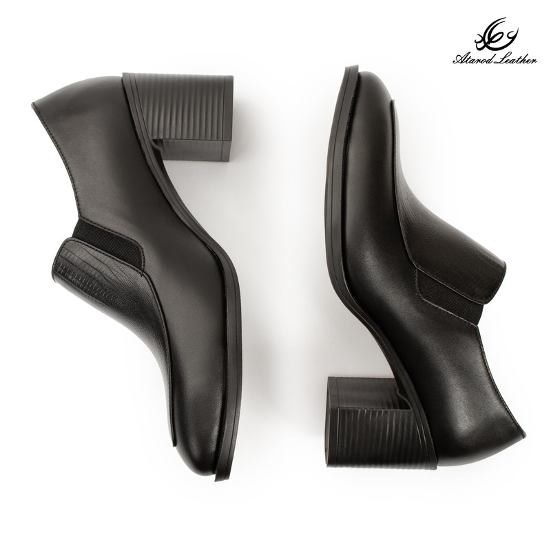 کفش پاشنه‌دار زنانه چرم عطارد مدل SH395 - تصویر 5