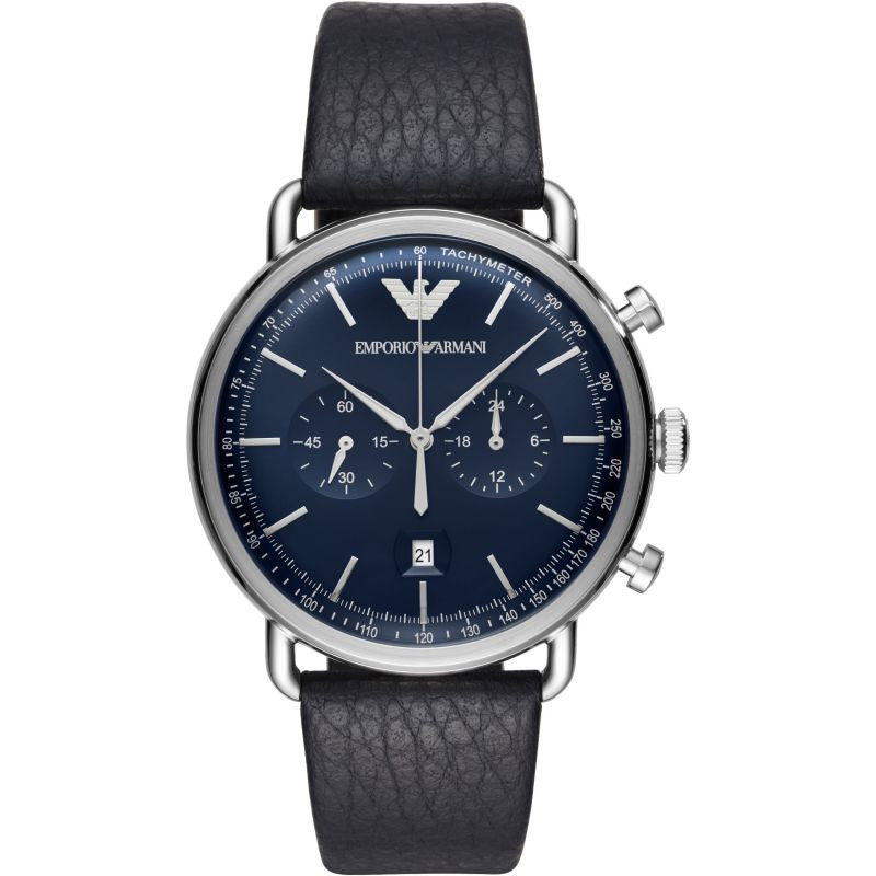 ساعت مچی عقربهای کرنوگراف امپریو آرمانی با بند چرم طبیعی ساعت مچی عقربهای کرنوگراف امپریو آرمانی با بند چرم طبیعی