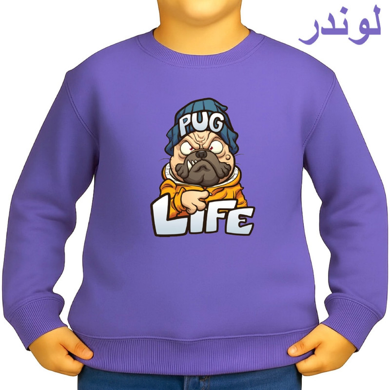 سویشرت بچگانه مدل سگ، دورس پنبه و لاکرا