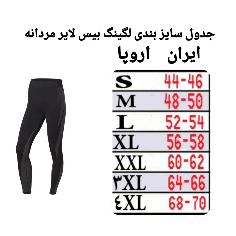 لگینگ ورزشی مردانه نیوسنشیال بیس لایر برای حفظ بدن - تصویر 3